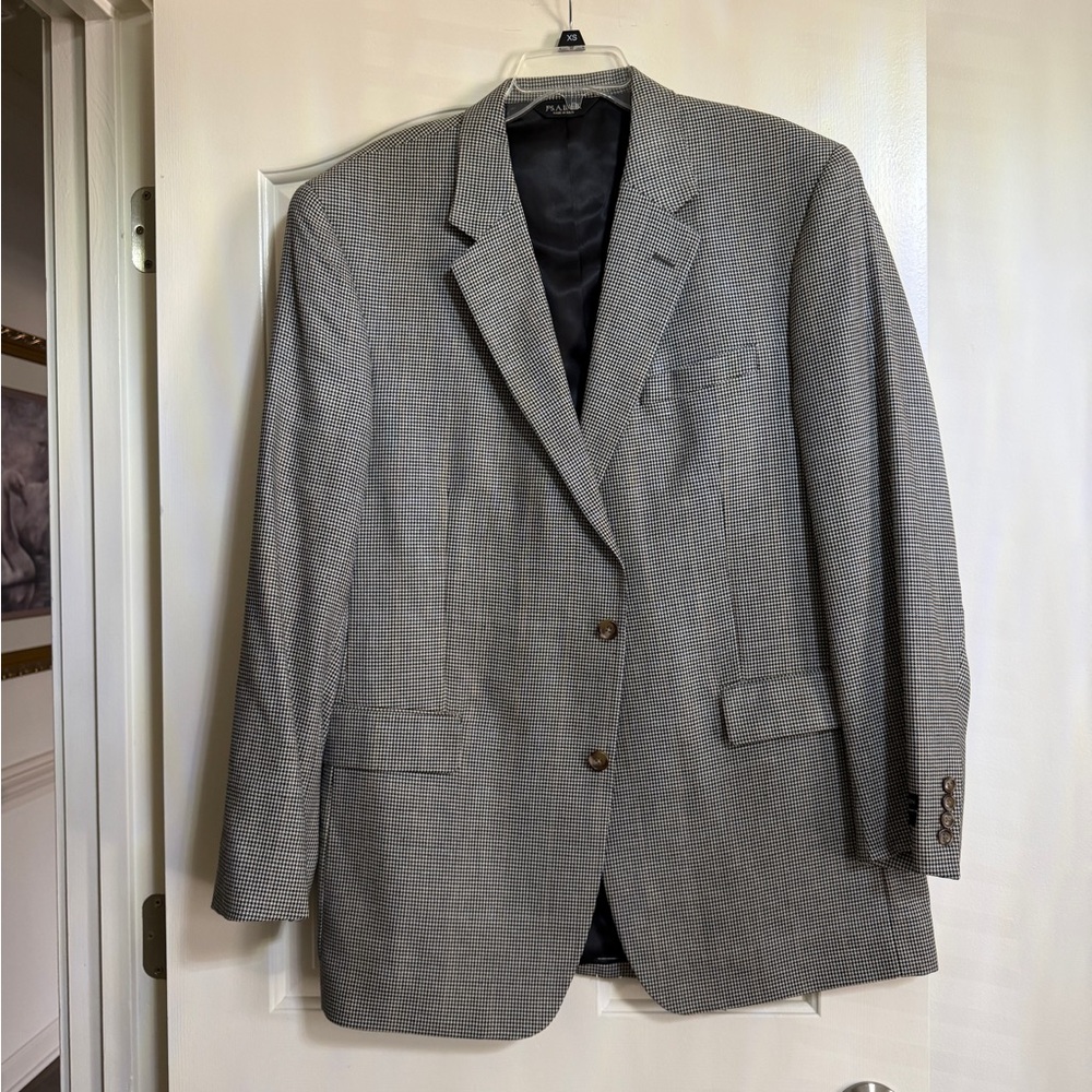 Jos. A. Bank Gray Checkered Blazer